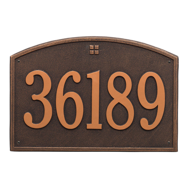 1171ob Estate Wall One Line Cape Charles Address Plaque, Oil Rubbed Bronze