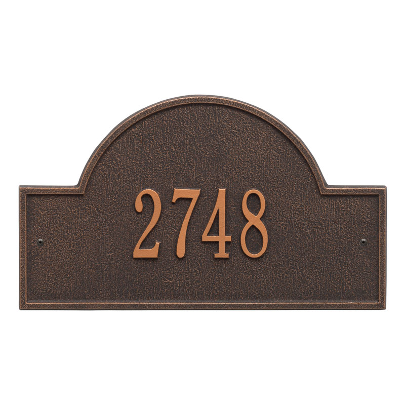 1003ob Standard Wall One Line Arch Marker Address Plaque, Oil Rubbed Bronze