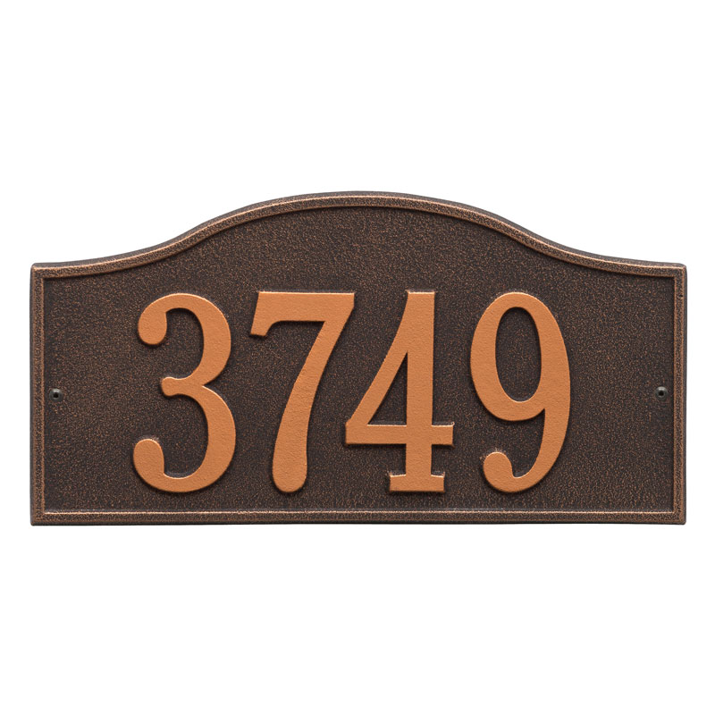 1120ob Standard Wall One Line Rolling Hills Address Plaque, Oil Rubbed Bronze
