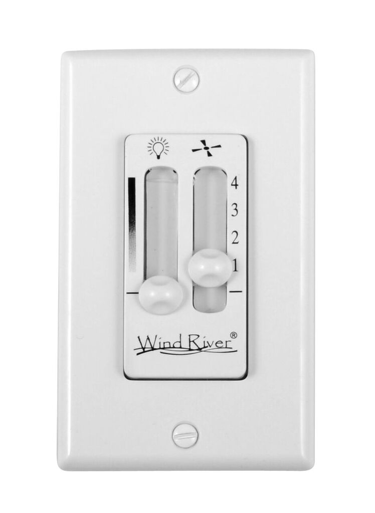 WSC4402W Dual Fan Light Wall Control with On-Off Control, White