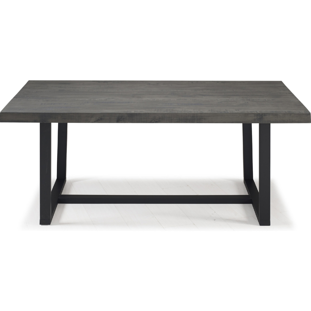 Walker Edison Furniture  72 in. Rustic Solid Wood Dining Table, Grey