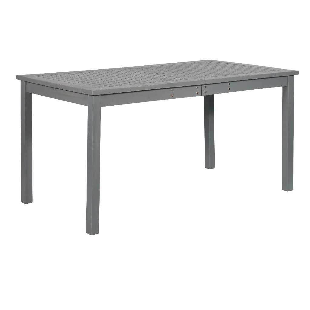 Walker Edison Furniture Owsdtgw Simple Outdoor Dining Table, Grey Wash - 30 X 32 X 60 In.