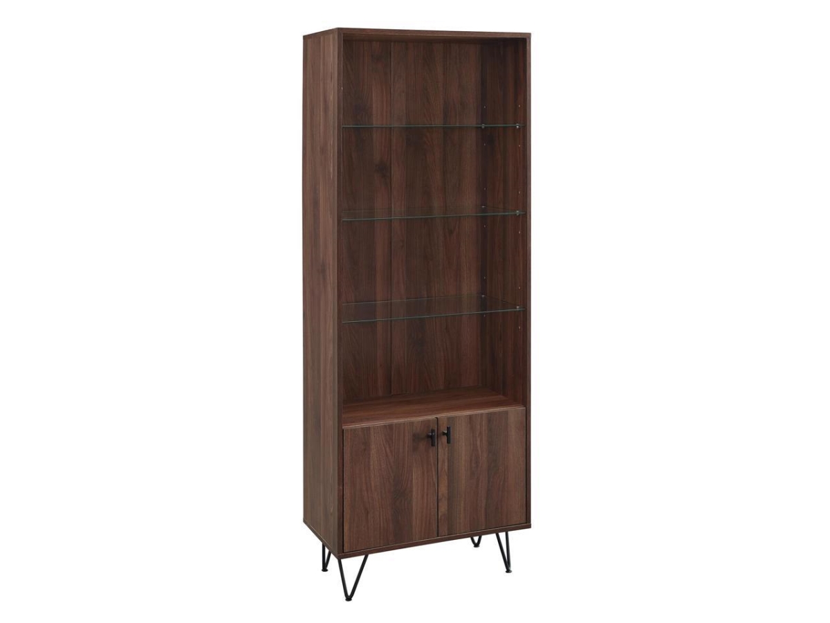 Walker Edison Furniture Bs68hutdw Mid-century Modern Storage Cabinet, Dark Walnut - 68 X 26 X 14 In.