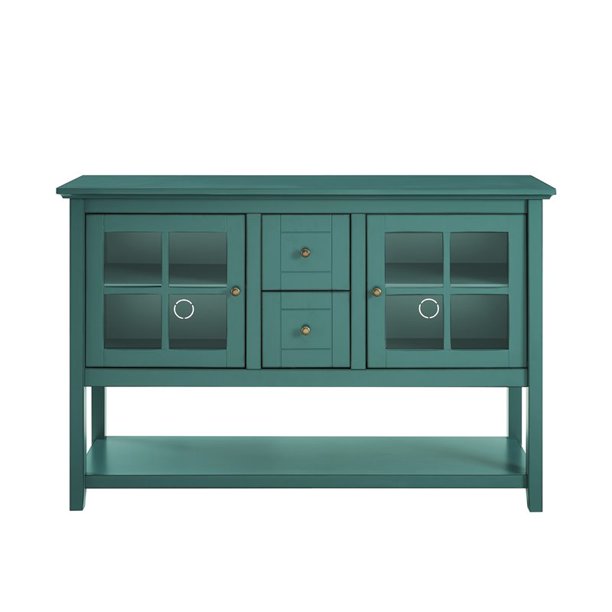 Walker Edison W52c4ctadt 52 In. Wood Console Table Tv Stand - Antique Dark Teal