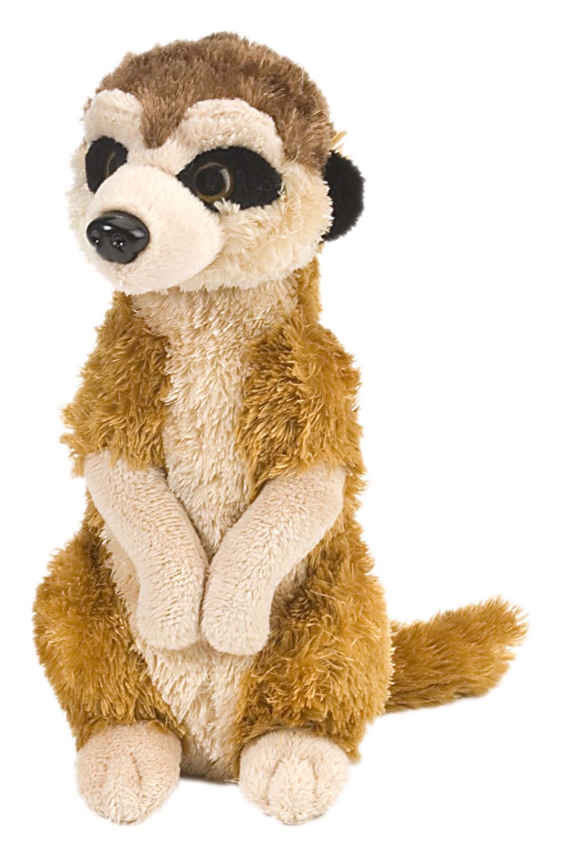 10870 8 in. Meerkat Stuffed Animal Plush Toy, Golden Brown