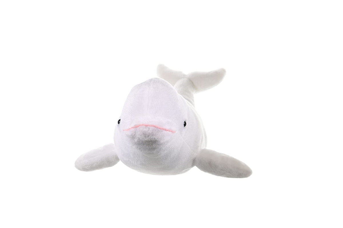 22467 15 in. Beluga Whale Stuffed Animal Plush Toy