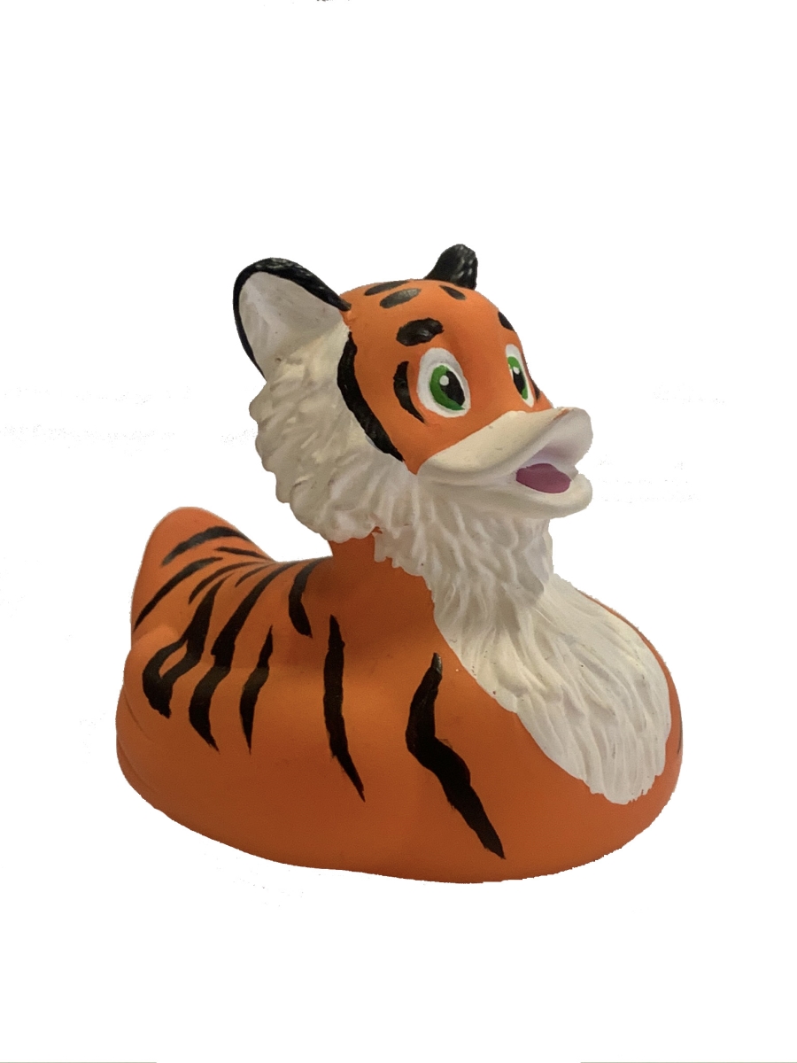 23203 4 in. Tiger Rubber Duck Bath Toys