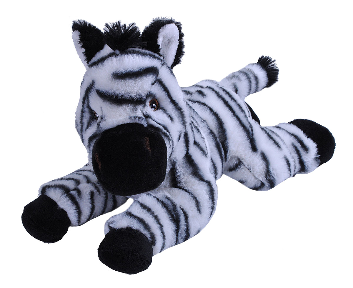 24763 12 in. Zebra Ecokins Stuffed Animal Plush Toy