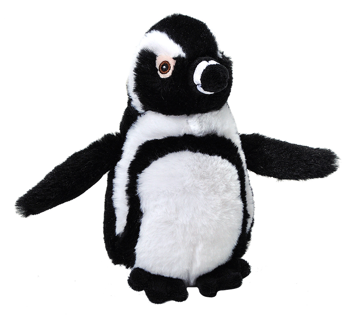 25082 8 in. Penguin Black Foot Mini Ecokins Stuffed Animal Plush Toy