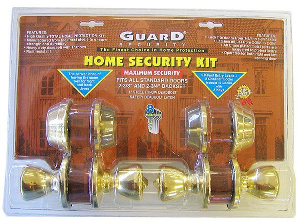 Howard Berger 1990x281x2 Entry Combo Security Deadbolt Brass - Pack Of 4