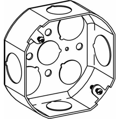 D4rb-50-75 4 In. Octagon Drawn Box - 0.5 & 0.75 In.