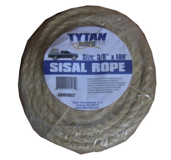 Sr385012 Twisted Sisal Rope, Mini Coil - 0.375 X 50 Ft.