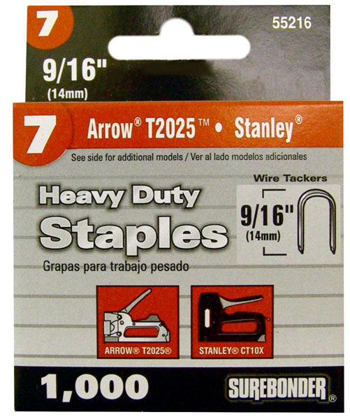 Fpc 55216 Heavy Duty Staples Arrow No.7 0.56 In. Crown - Box Of 1000