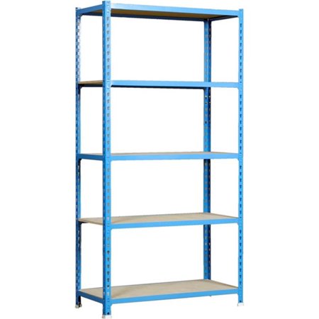 37327 Maderclick Superplus 5 Shelf Kit, Blue & Wood - 400 Lbs