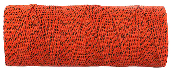 Bon505 No. 18 X 500 Ft. Braided Nylon, Black & Orange - 8 Oz