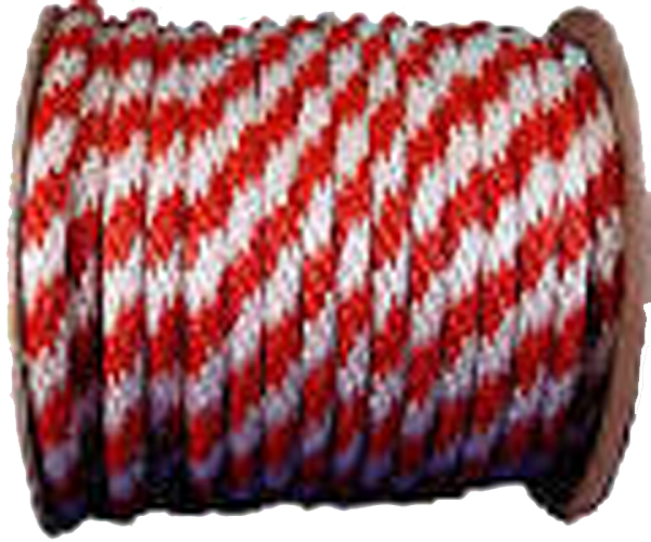 Dr46411 Derby Rope, Red & White - 0.625 In. X 200 Ft.