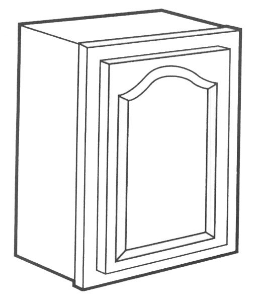 Sw-w1536 15 X 36 X 12 In. 1 Door 2 Shelf Knockdown Wall Cabinet