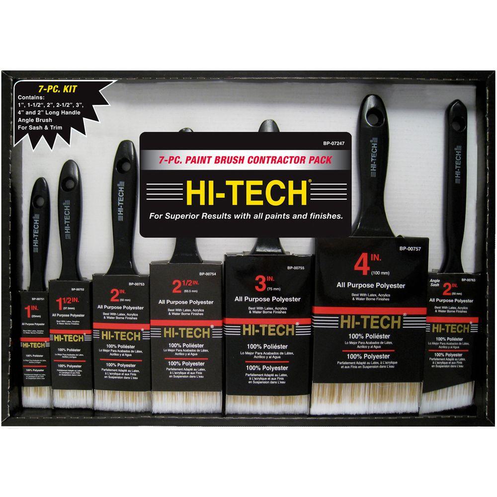 Bp07247 Hi-tech Brush Set- Poly - 7 Piece