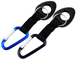 3563 3 In. Carabiner With Water Bottle Holder, Blue & Black - Pack Of 18