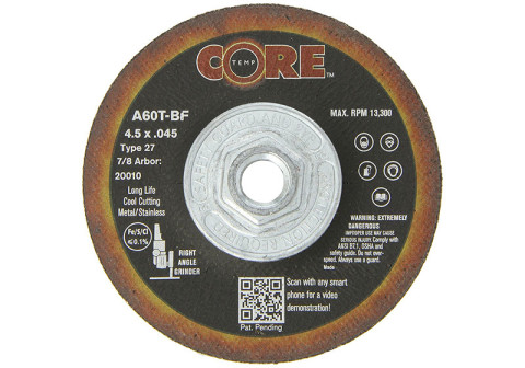 22010 4.5 X 0.045 X 0.875 In. Type 27 Cutting Wheel - Pack Of 50