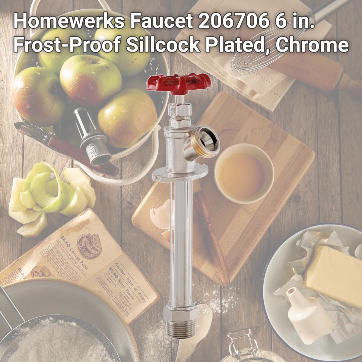 Picture of Homewerks Faucet 206706 6 in. Frost-Proof Sillcock Plated, Chrome