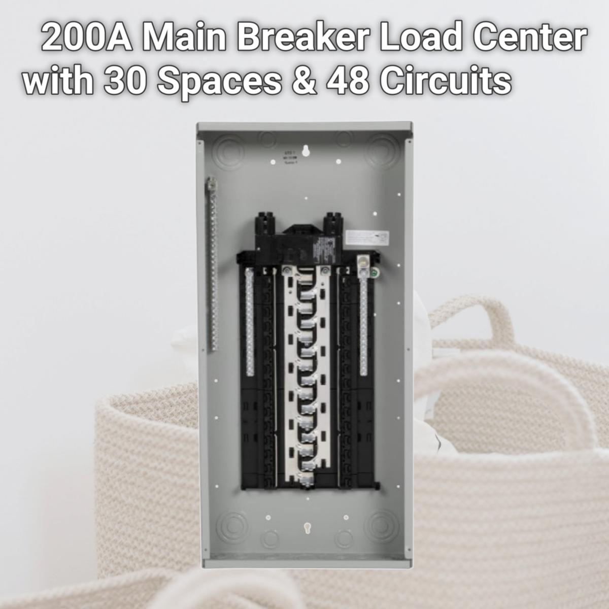 Picture of Siemens Industry SN3048B1200 200A Main Breaker Load Center with 30 Spaces & 48 Circuits