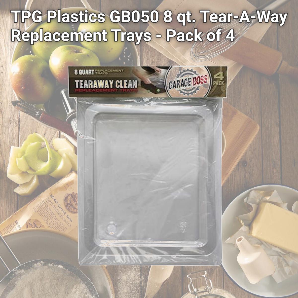 Picture of TPG Plastics GB050 8 qt. Tear-A-Way Replacement Trays - Pack of 4