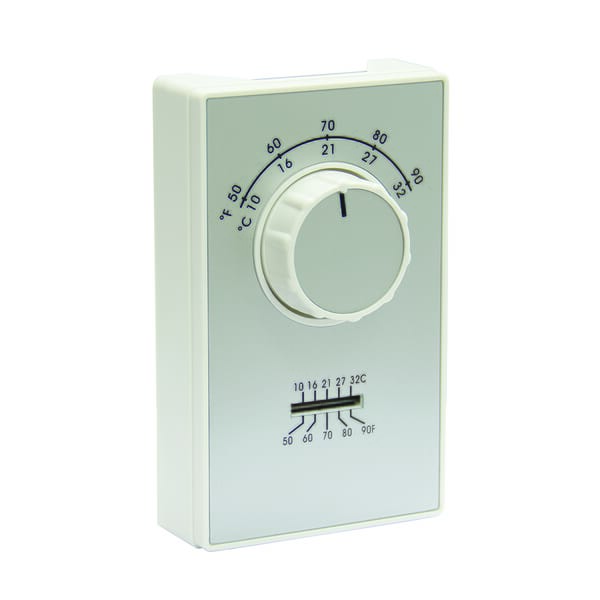 UPC 729001037814 product image for 1-Pole Heat Wired Line Voltage Thermostat with Thermometer | upcitemdb.com