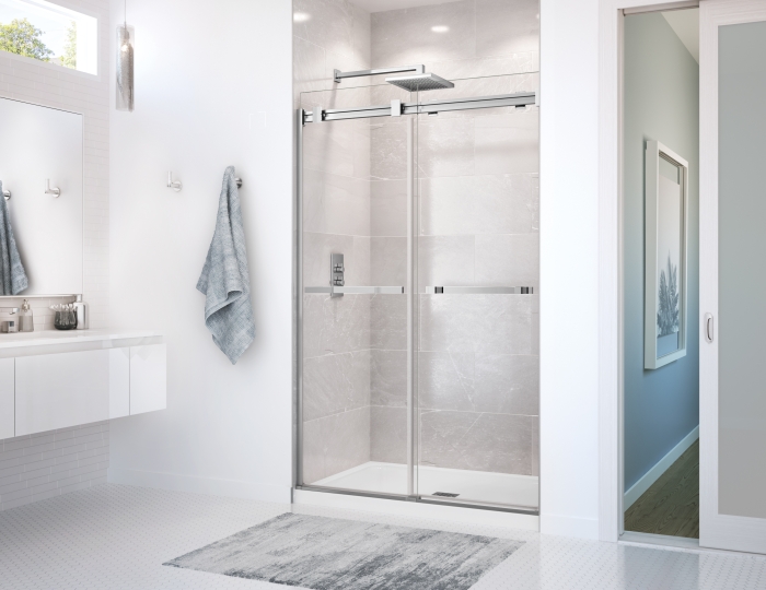 UPC 623163648935 product image for 136271-900-084-000 8 mm Dual Sliding Shower Door, Chrome | upcitemdb.com