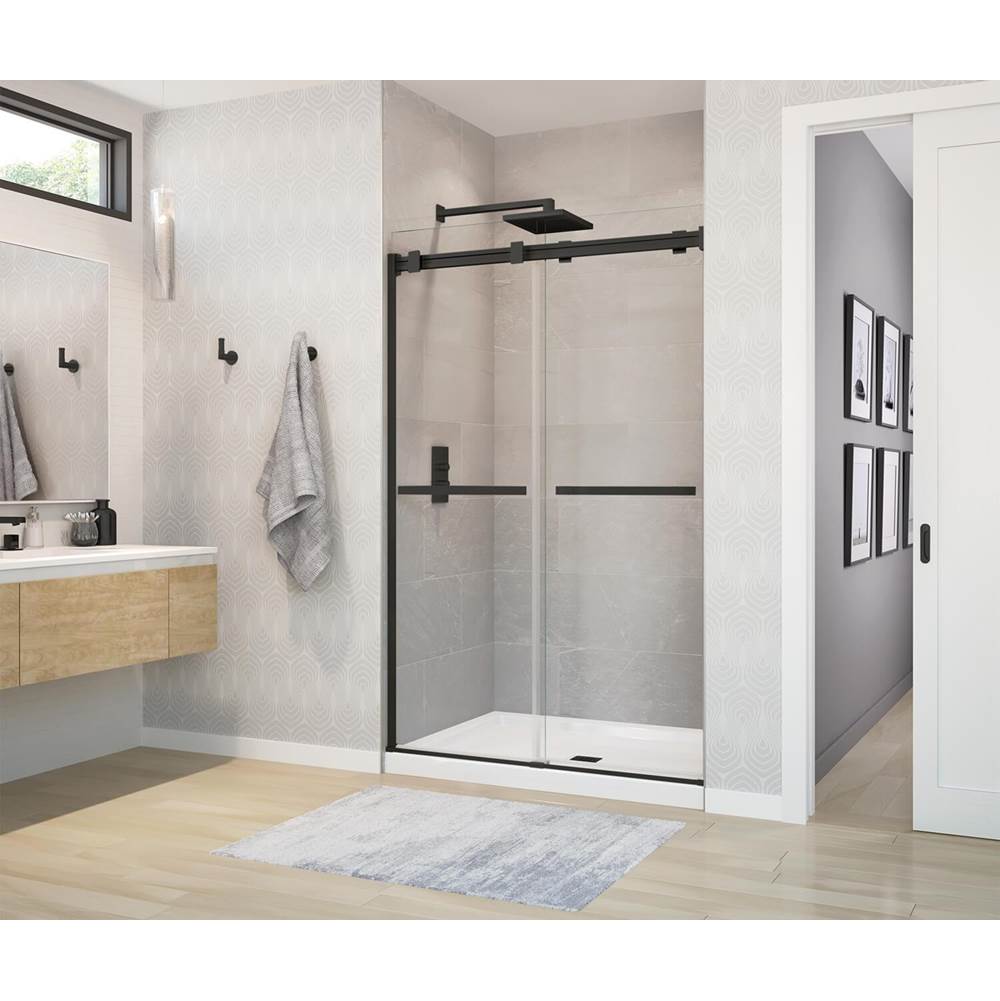 UPC 623163670646 product image for 136271-900-340-000 44-47 x 70.5-74 in. 8 mm Duel Sliding Shower Door - Matte Bla | upcitemdb.com