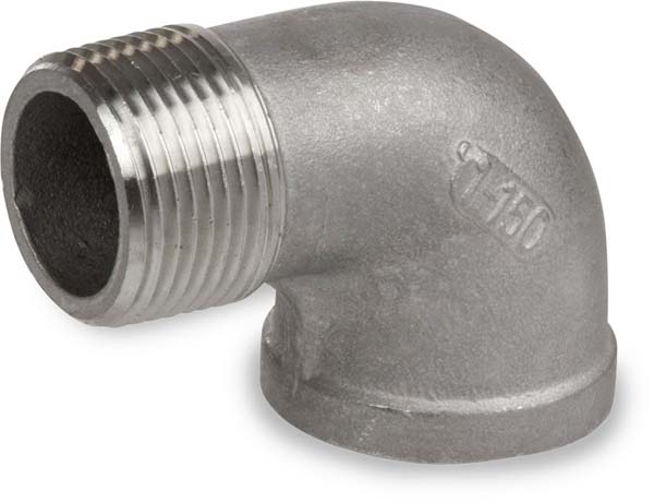 Anderson Metals 62168BAG 2 in. 90 deg Male x Female Threaded 304 Stainless Steel Street Elbow