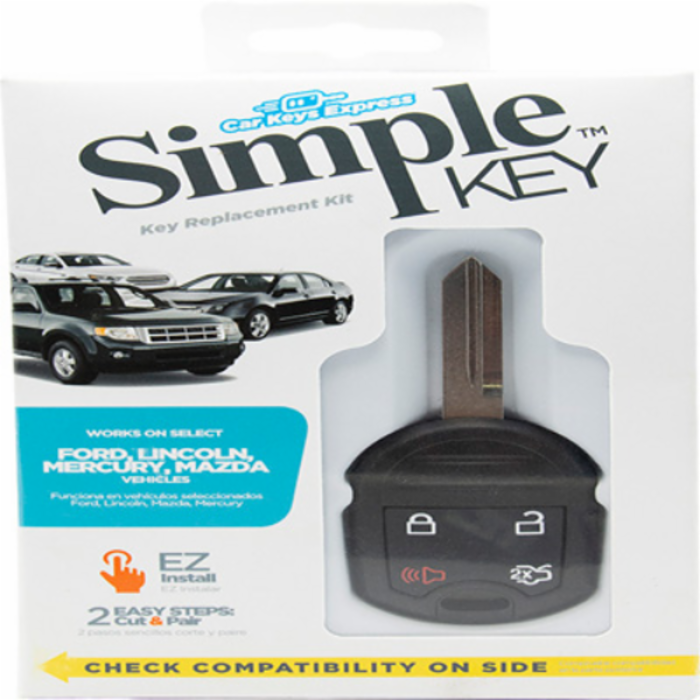 Forrk4sk Ford Simple Key 4 Button With Prog
