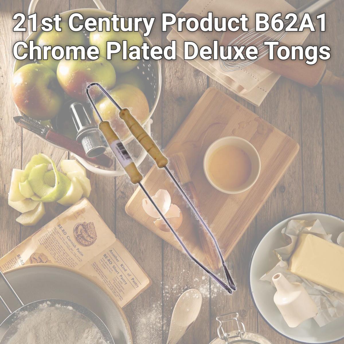 Picture of 21st Century Product B62A1 Chrome Plated Deluxe Tongs