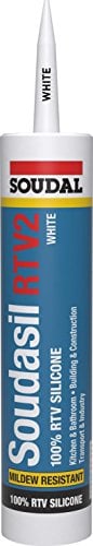Soudal Accumetric 300501 Mildew Resistant Silicone Tr, White - 10 Oz - Pack Of 12