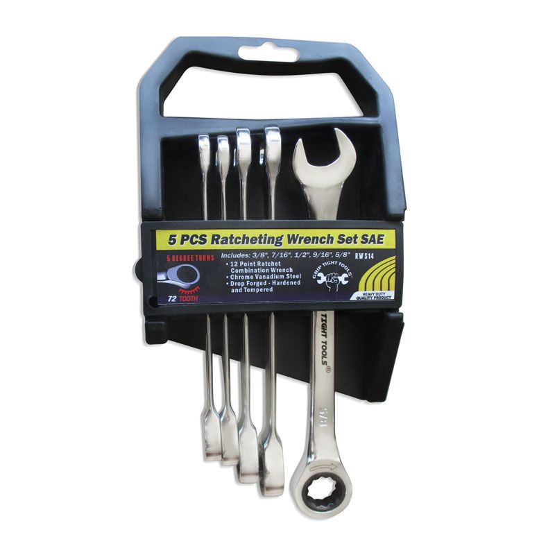 Ratcheting Metric Wrench Set - 5 Piece