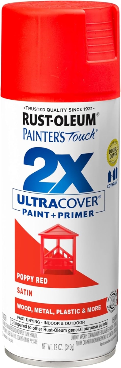 UPC 020066387037 product image for 334084 12 oz Painters Touch 2X Spray Paint, Satin Poppy Red | upcitemdb.com