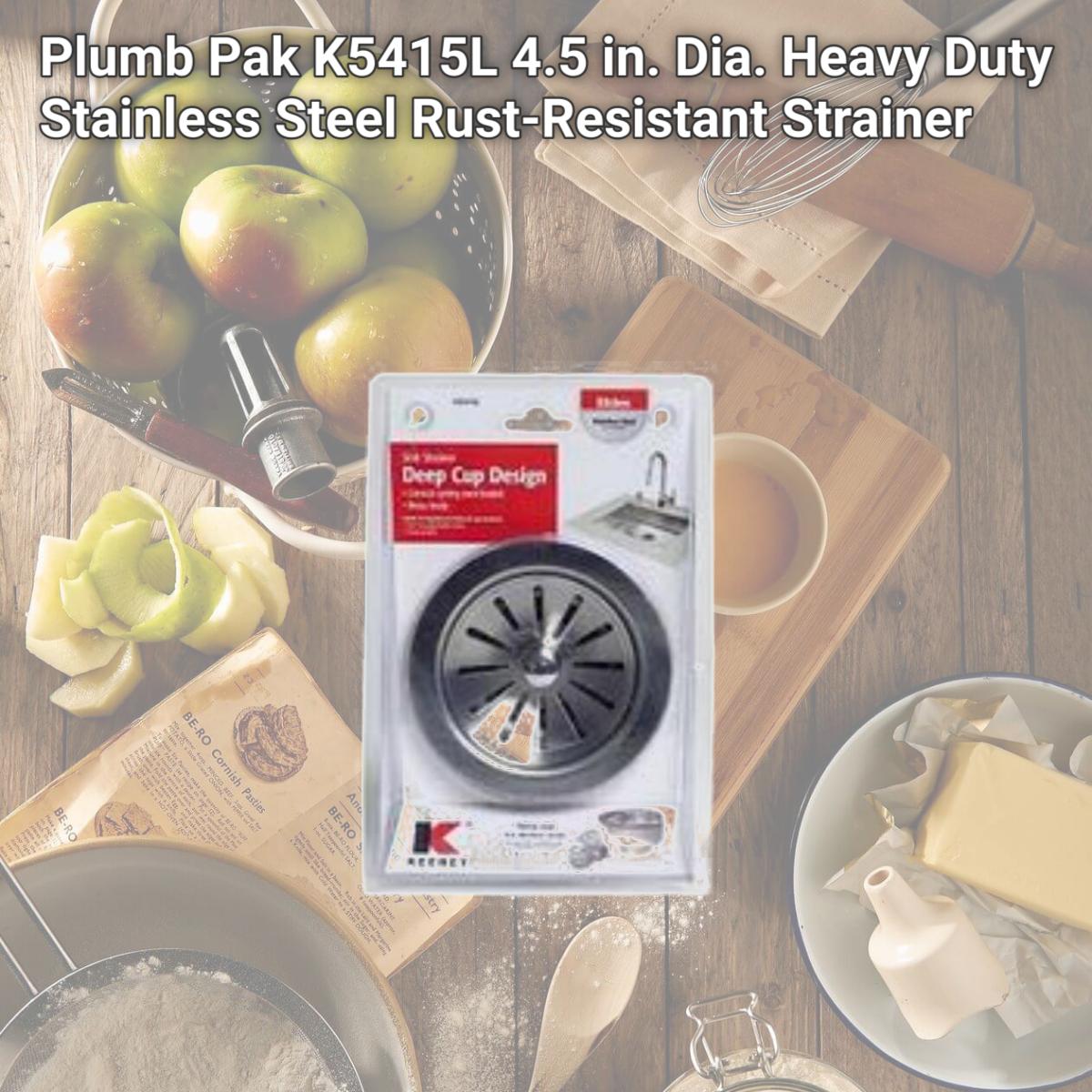 Picture of Plumb Pak K5415L 4.5 in. Dia. Heavy Duty Stainless Steel Rust-Resistant Strainer