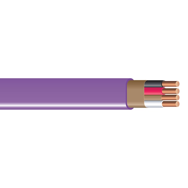 63947828 100 ft. 12-3G NM-B Copper Building Wire, Purple