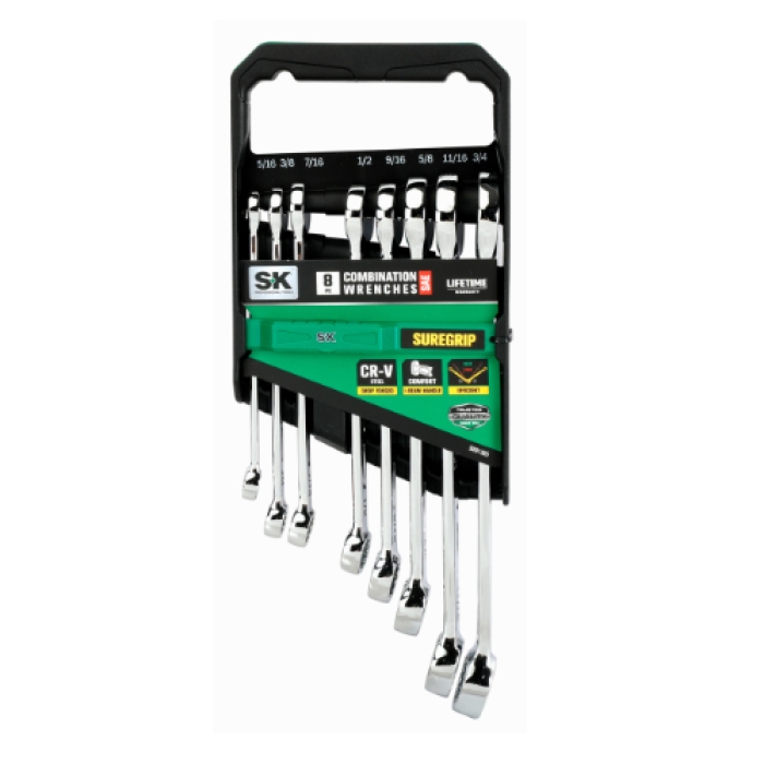 SK01365 SAE Combination Wrench Set, 8 Piece