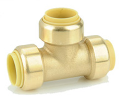 Bpt1-2nl No Lead Brass Push Tee 0.5 In. Fit