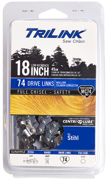 Cl76374tl2 Full Chisel Chain - 0.063 In. - 74 Drive Links