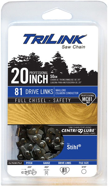 Cl76381tl2 Full Chisel Chain - 0.063 In. - 81 Drive Links