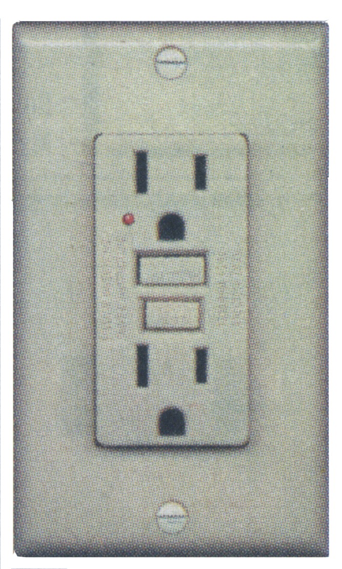 Gfci15lw Gfci Receptacle Outlet With Led-15-w, White - 15a