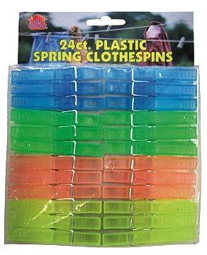 Howard Berger Nev2624 Clothes Pins Plastic - Bag Of 24