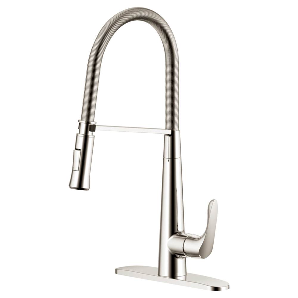 192-6472 Aegean Single Handle Faucet - Brushed Nickel