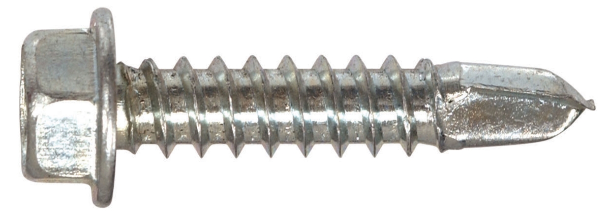 41651 No. 3 Zinc Hex Washer Head Self Drilling Screws - 10 X 2 In.