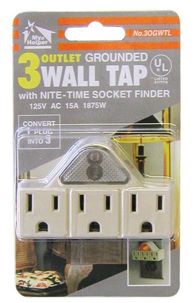 Howard Berger 30gwtl Wall Tap 3-outlet Ground With Night Light