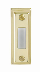 Dp-1202a Lighted Metal Pushbutton - Polished Brass