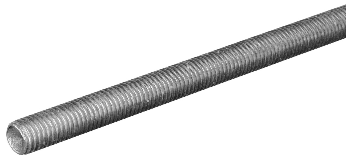11020 Steel Works Zinc-plated Threaded Coarse Rods - 0.375 In. X 10 Ft.
