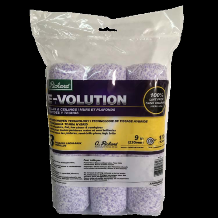 98131-us 9 In. Evolution Woven Roller Cover, 0.5 In. - Pack Of 3